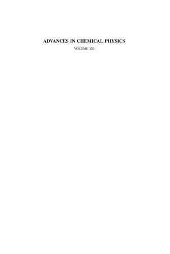 Advances In Chemical Physics 129 1st Stuart A Rice