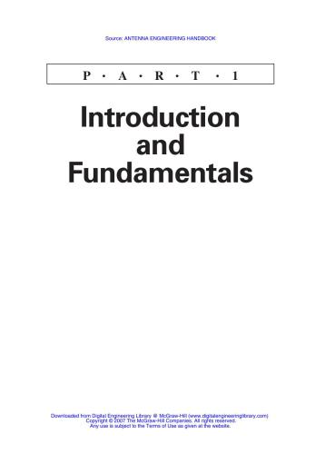 Antenna Engineering Handbook Fourth Edition 4th Edition John Volakis