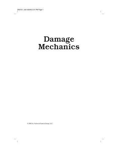 Damage Mechanics Dekker Mechanical Engineering 1st Edition George Z Voyiadjis