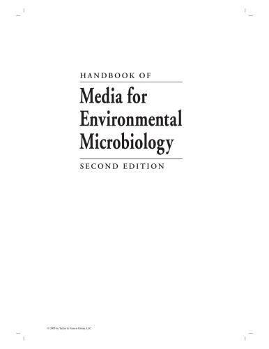 Handbook Of Media For Environmental Microbiology Second Edition 2nd Edition Ronald M Atlas