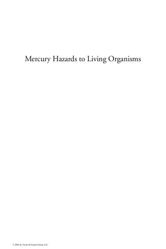 Mercury Hazards To Living Organisms Ronald Eisler