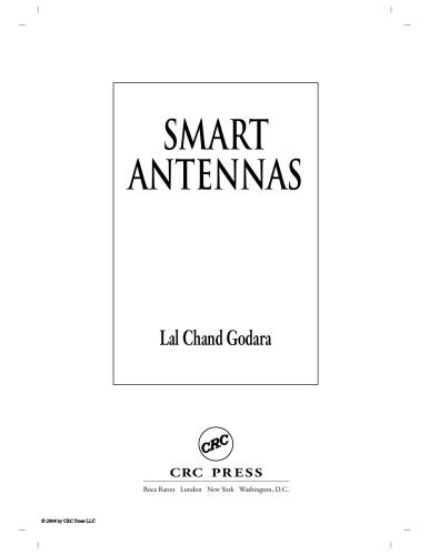 Smart Antennas Electrical Engineering Applied Signal Processing Series 1st Edition Lal Chand Godara