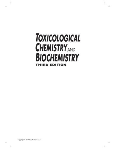 Toxicological Chemistry And Biochemistry Third Edition Toxicological Chemistry Biochemistry 3rd Edition Stanley E Manahan