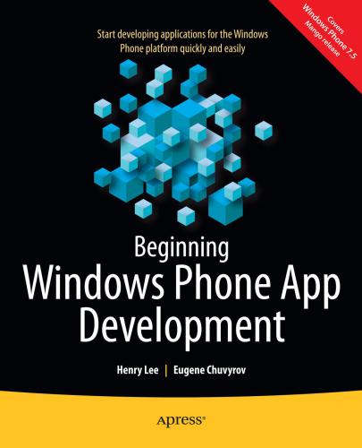 Beginning Windows Phone App Development Beginning Apress New Henry Lee
