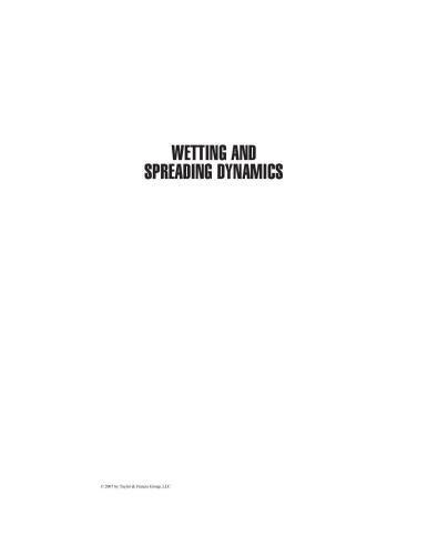 Wetting And Spreading Dynamics 138 Surfactant Science Victor M Starov