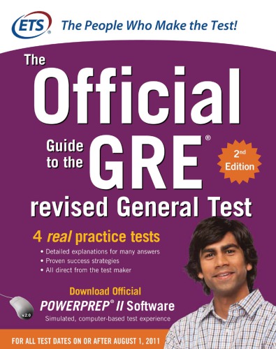 Gre The Official Guide To The Revised General Test Second Edition Second Edition Ets Educational Testing Service