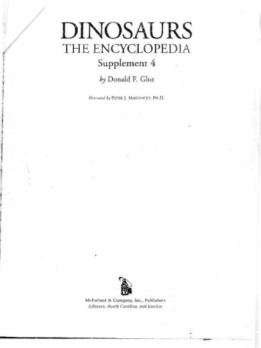 Dinosaurs The Encyclopedia Supplement 4 Glut Df