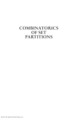 Combinatorics Of Set Partitions 1st Toufik Mansour