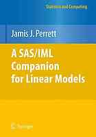 A Sasiml Companion For Linear Models 1st Edition Jamis J Perrett Auth