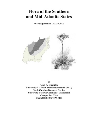 Flora Of The Southern And Midatlantic States By Alan S Weakley