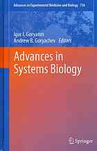 Advances In Systems Biology 1st Edition Hansmichael Kaltenbach