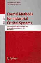 Formal Methods For Industrial Critical Systems 15th International Workshop Fmics 2010 Antwerp Belgium September 2021 2010 Proceedings 1st Edition Alessio Ferrari