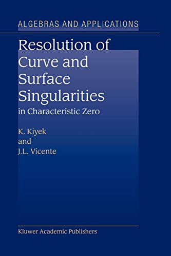 Resolution Of Curve And Surface Singularities In Characteristic Zero Algebra And Applications 4 Softcover Reprint Of Hardcover 1st Ed 2004 Kiyek