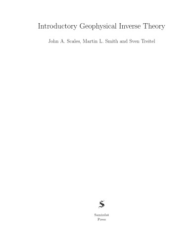 Introductory Geophysical Inverse Theory Web Draft Scales Ja