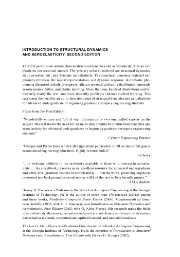 Introduction To Structural Dynamics And Aeroelasticity 2nd Edition Dewey H Hodges