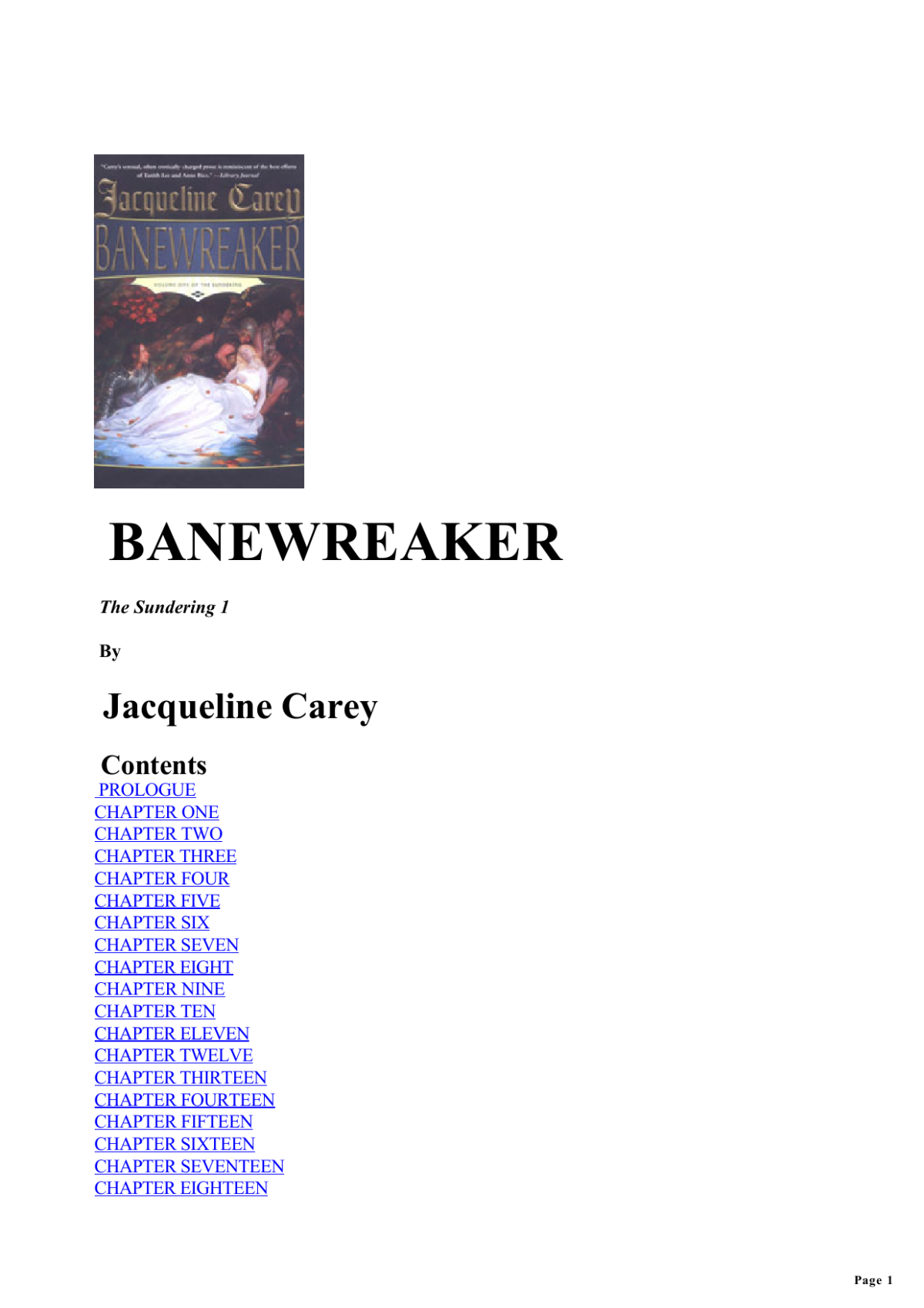 Banewreaker Carey Jacqueline