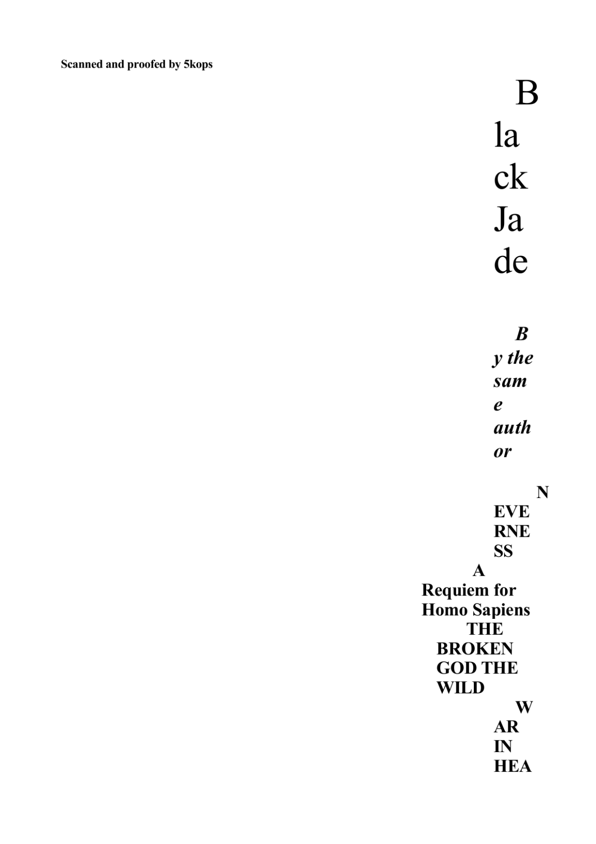 Black Jade Zindell David