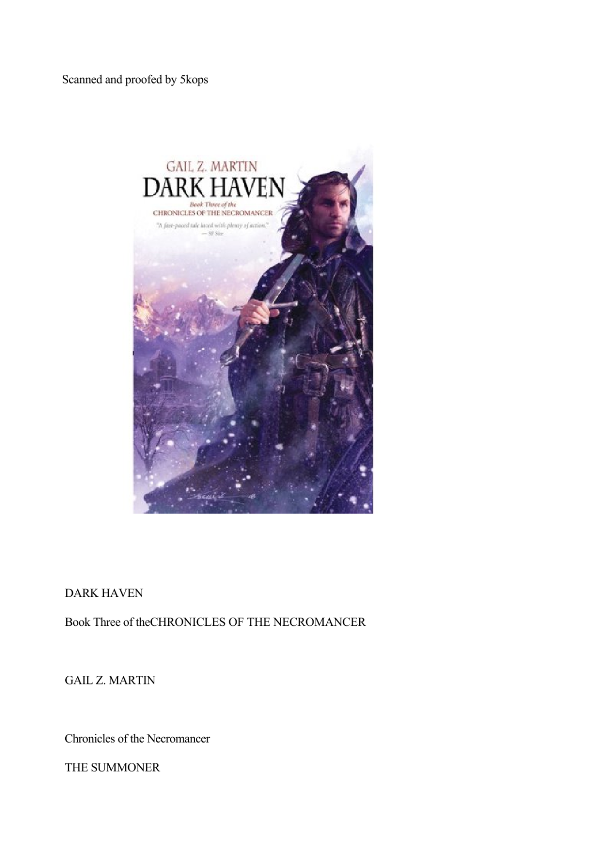 Dark Haven Martin Gail Z