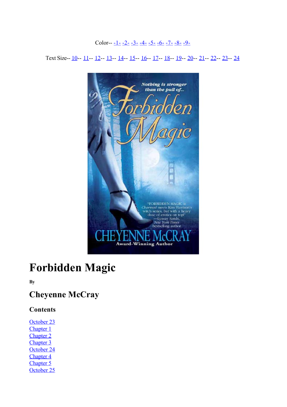Forbidden Magic Mccray Cheyenne