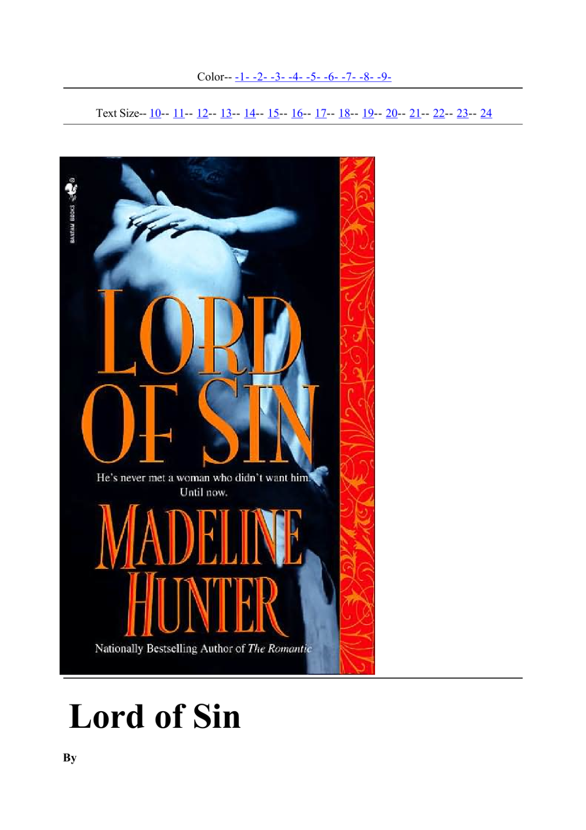 Lord Of Sin Hunter Madeline