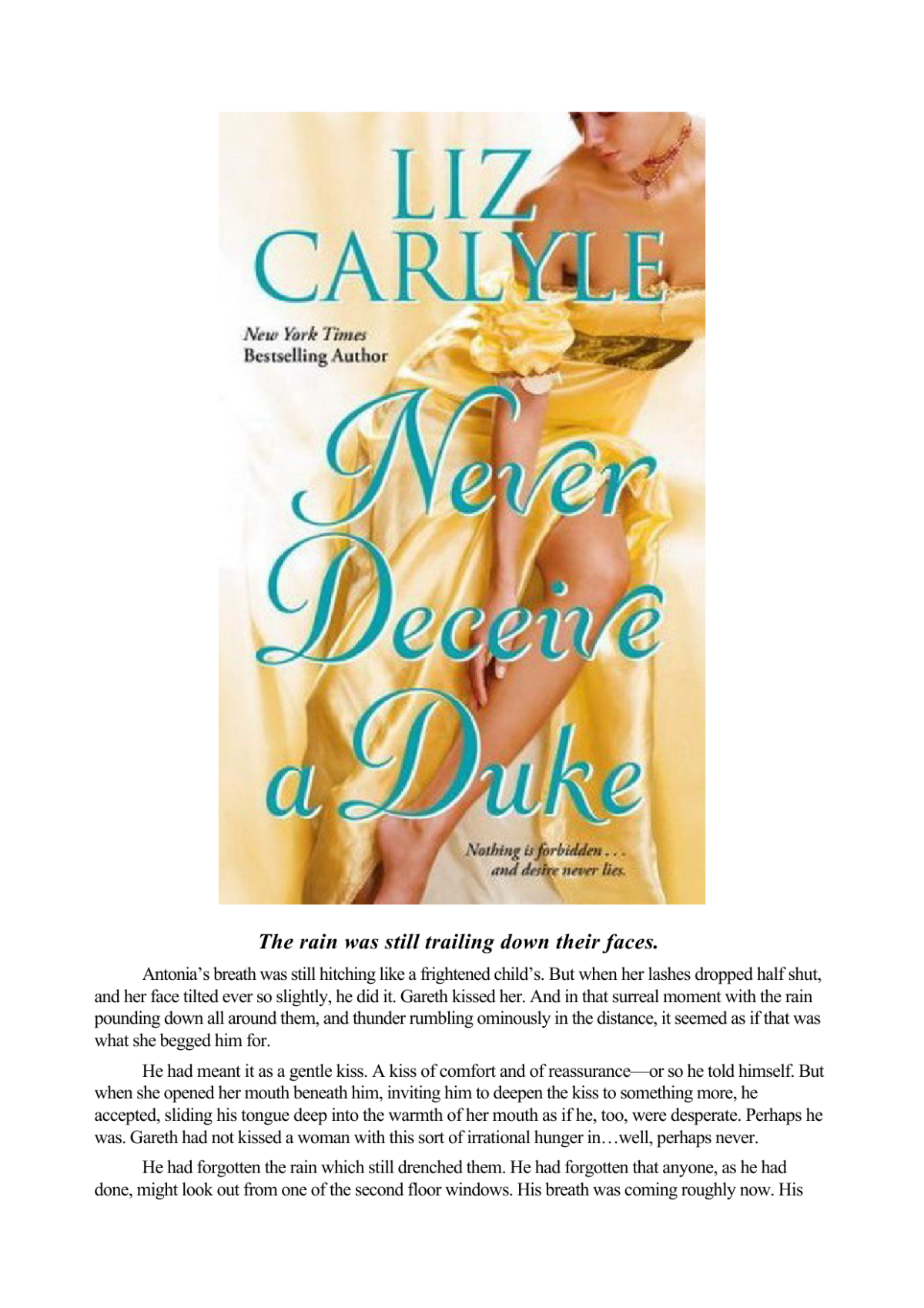 Never Deceive A Duke Carlyle Liz