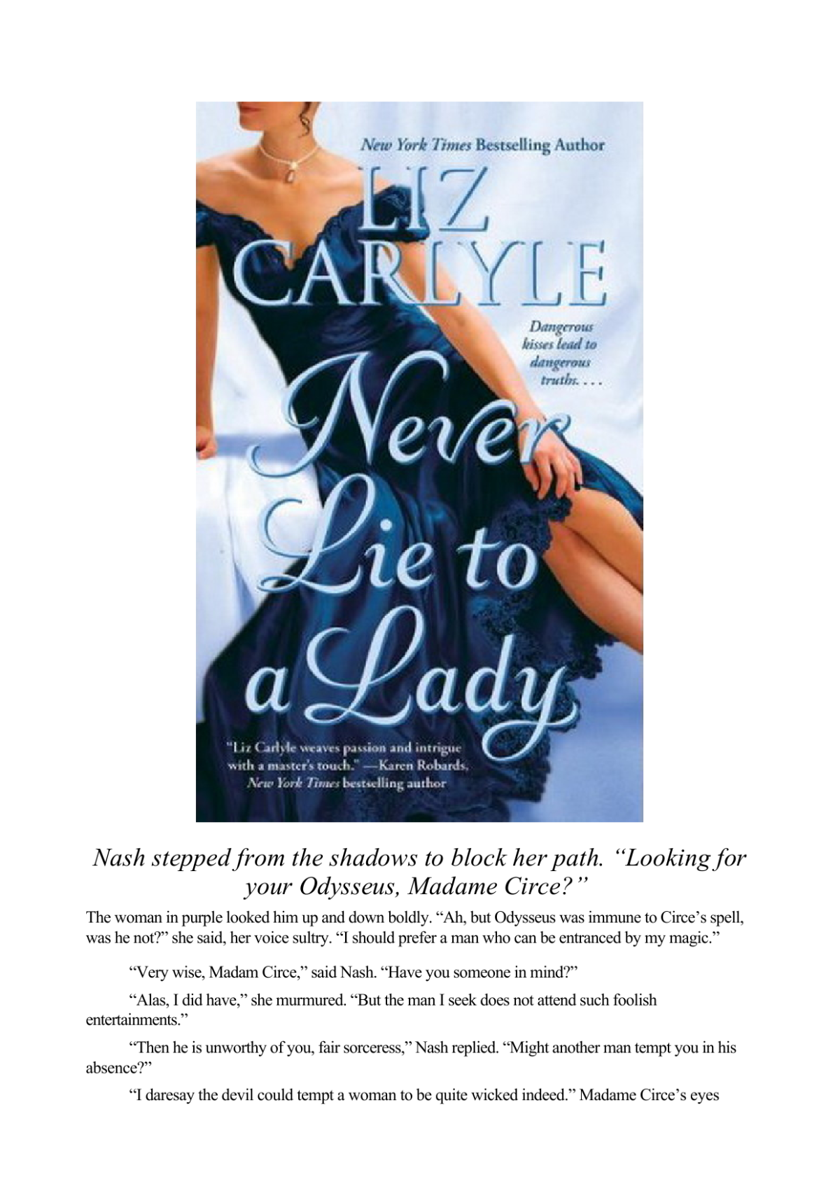 Never Lie To A Lady Carlyle Liz