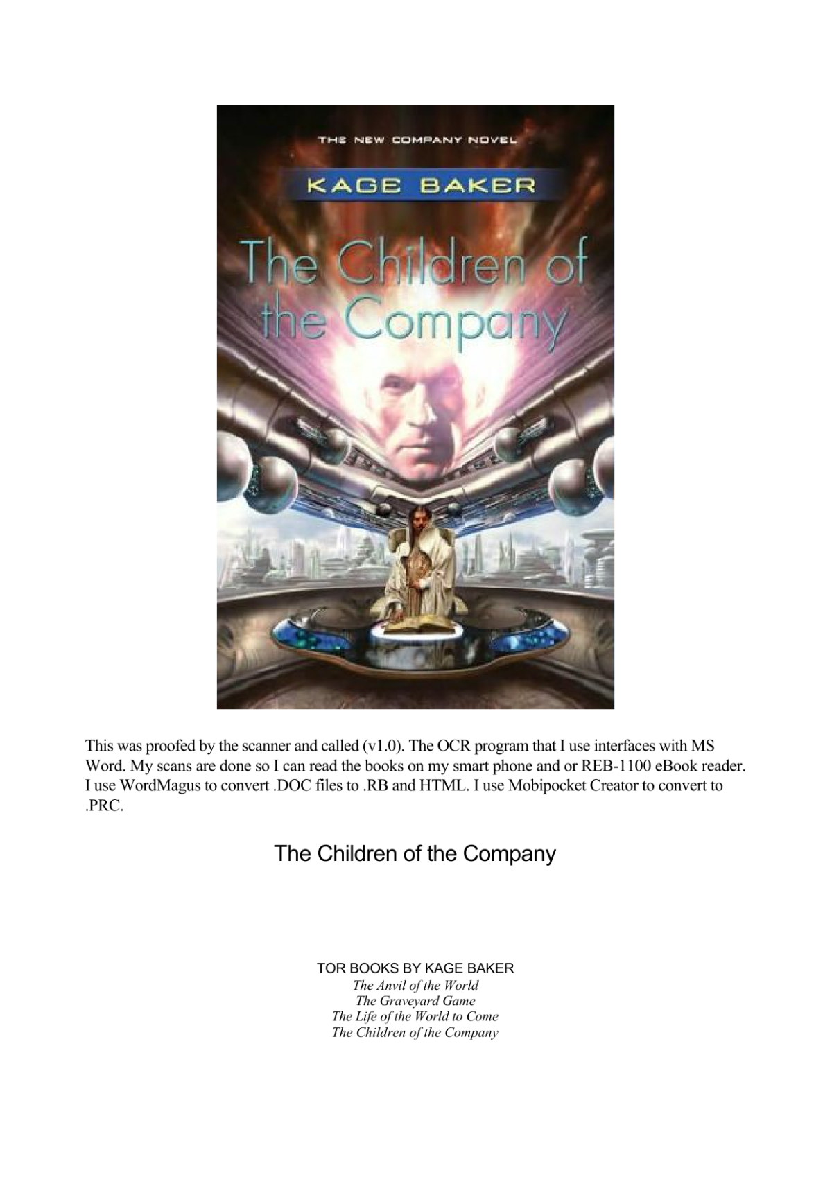 The Children Of The Company Baker Kage