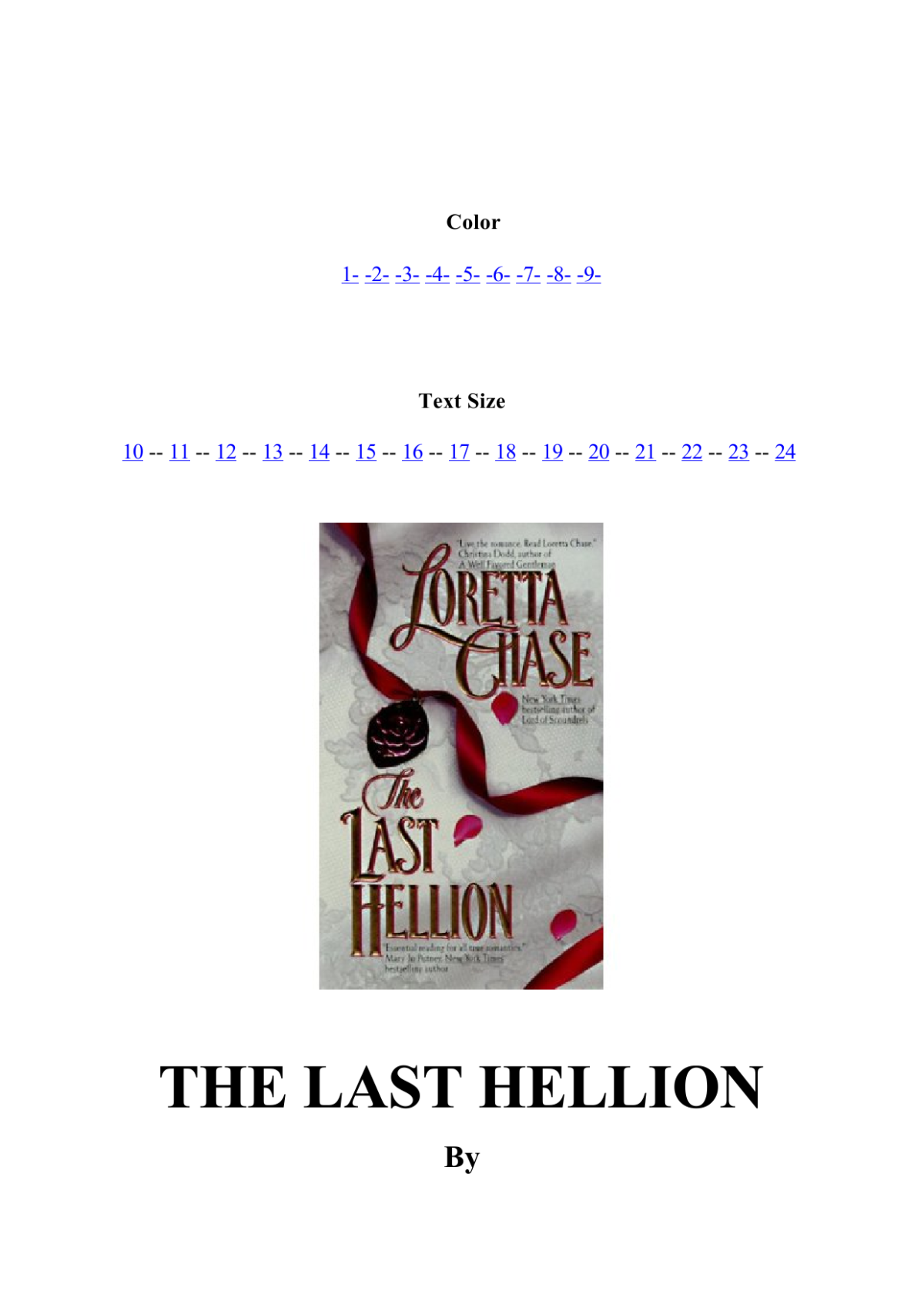 The Last Hellion Chase Loretta