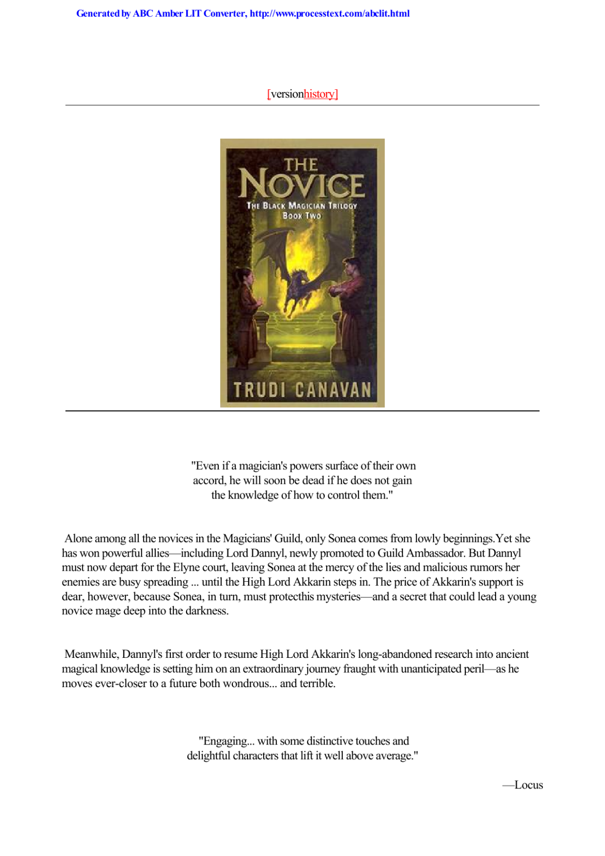 The Novice Canavan Trudi