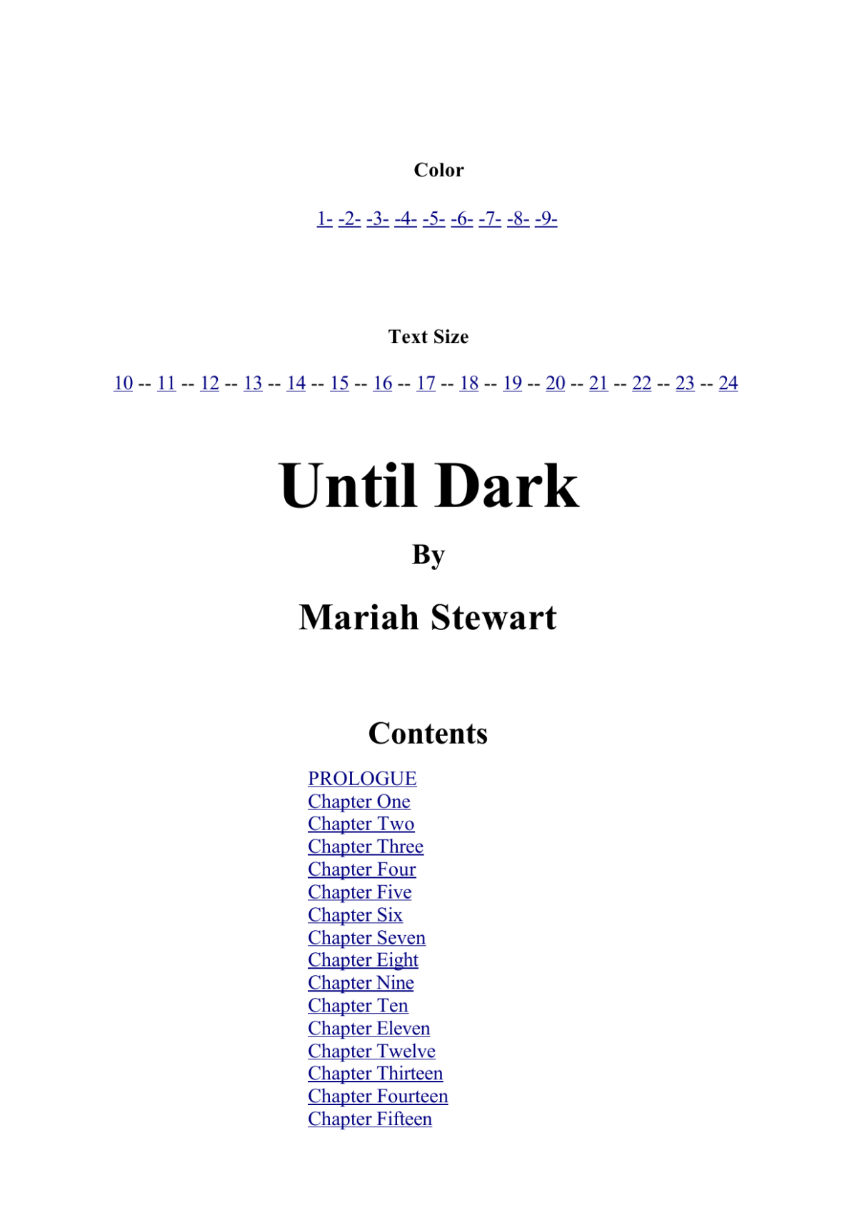 Until Dark Stewart Mariah