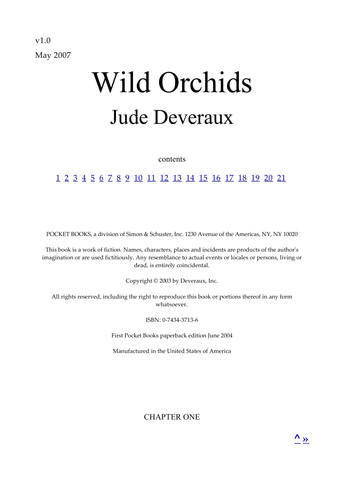 Wild Orchids Deveraux Jude