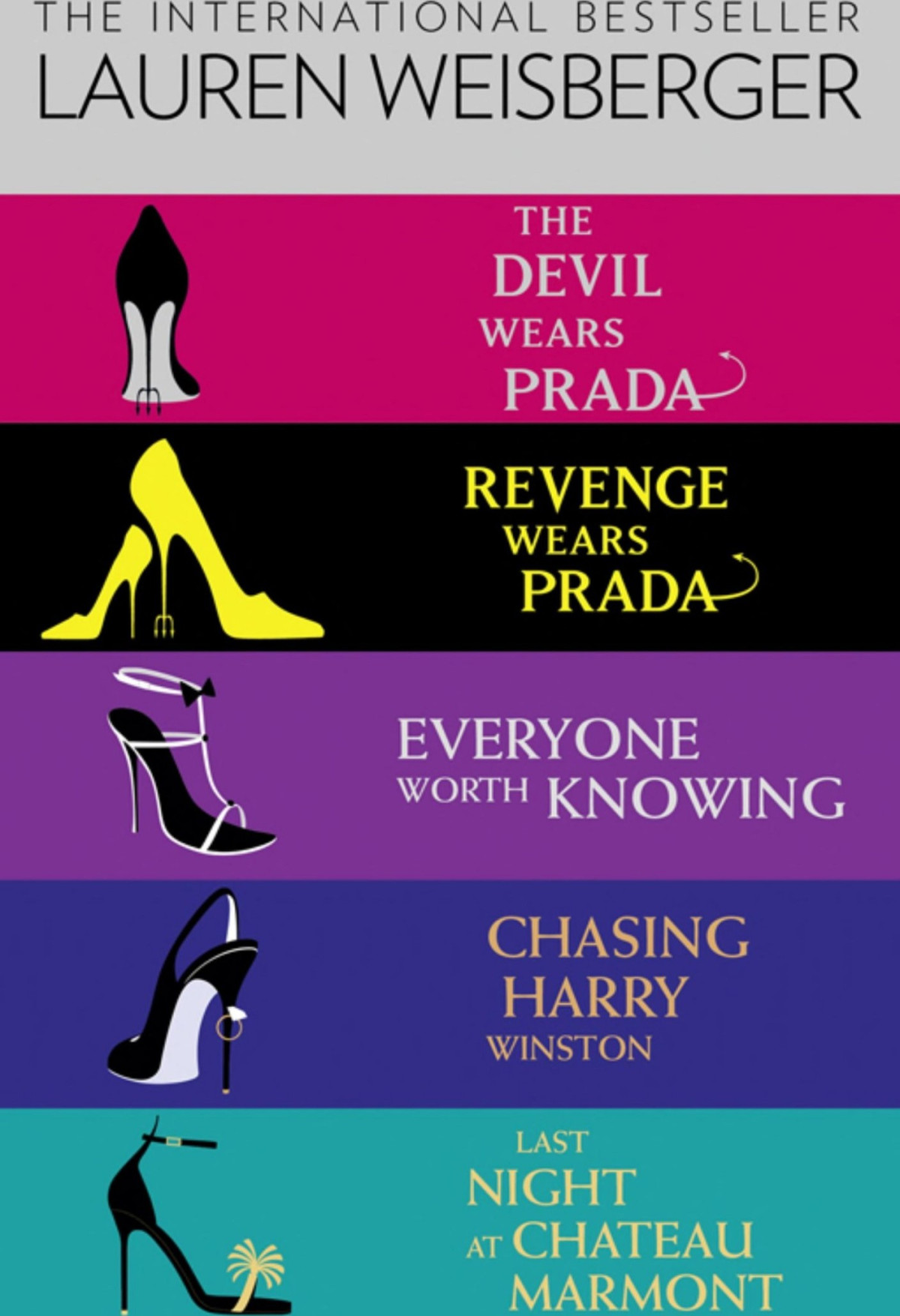 Lauren Weisberger 5book Collection The Devil Wears Prada Revenge Wears Prada Everyone Worth Knowing Chasing Harry Winston Last Night At Chateau Marmont Lauren Weisberger