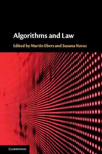 Algorithms And Law 1st Edition Martin Ebers Susana Navas