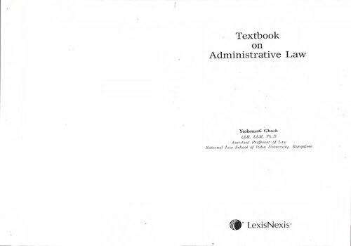 Textbook On Administrative Law 1st Edition Yashomati Ghosh