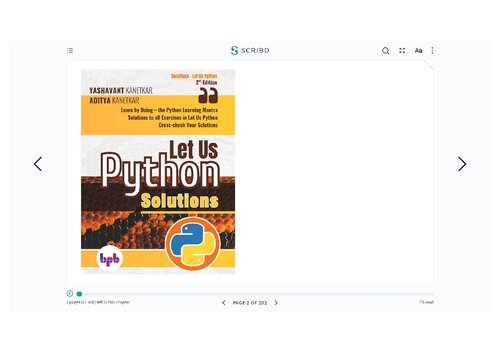 Let Us Python 2nd Ed Solutions 1st Edition Yashavant Kanetkar