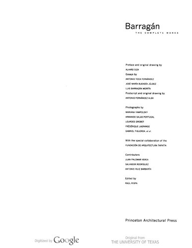 Barragán The Complete Works Revised Raúl Rispa Editor