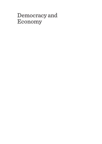Democracy And Economy An Inseparable Relationship From Ancient Times To Today Emmanouil Marios