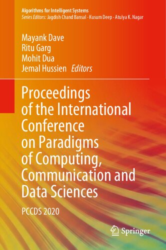 Proceedings Of The International Conference On Paradigms Of Computing Communication And Data Sciences Pccds 2020 Mayank Dave