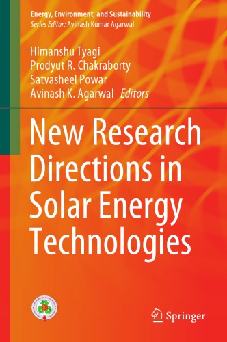 New Research Directions In Solar Energy Technologies 1st Edition Himanshu Tyagi