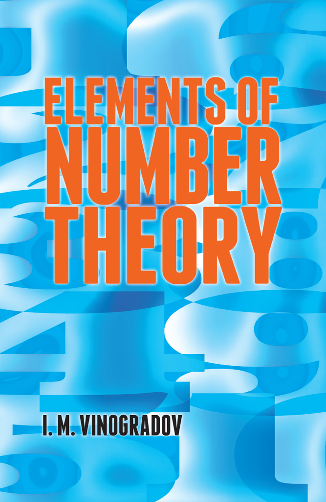 Elements Of Number Theory Im Vinogradov Im Vinogradov