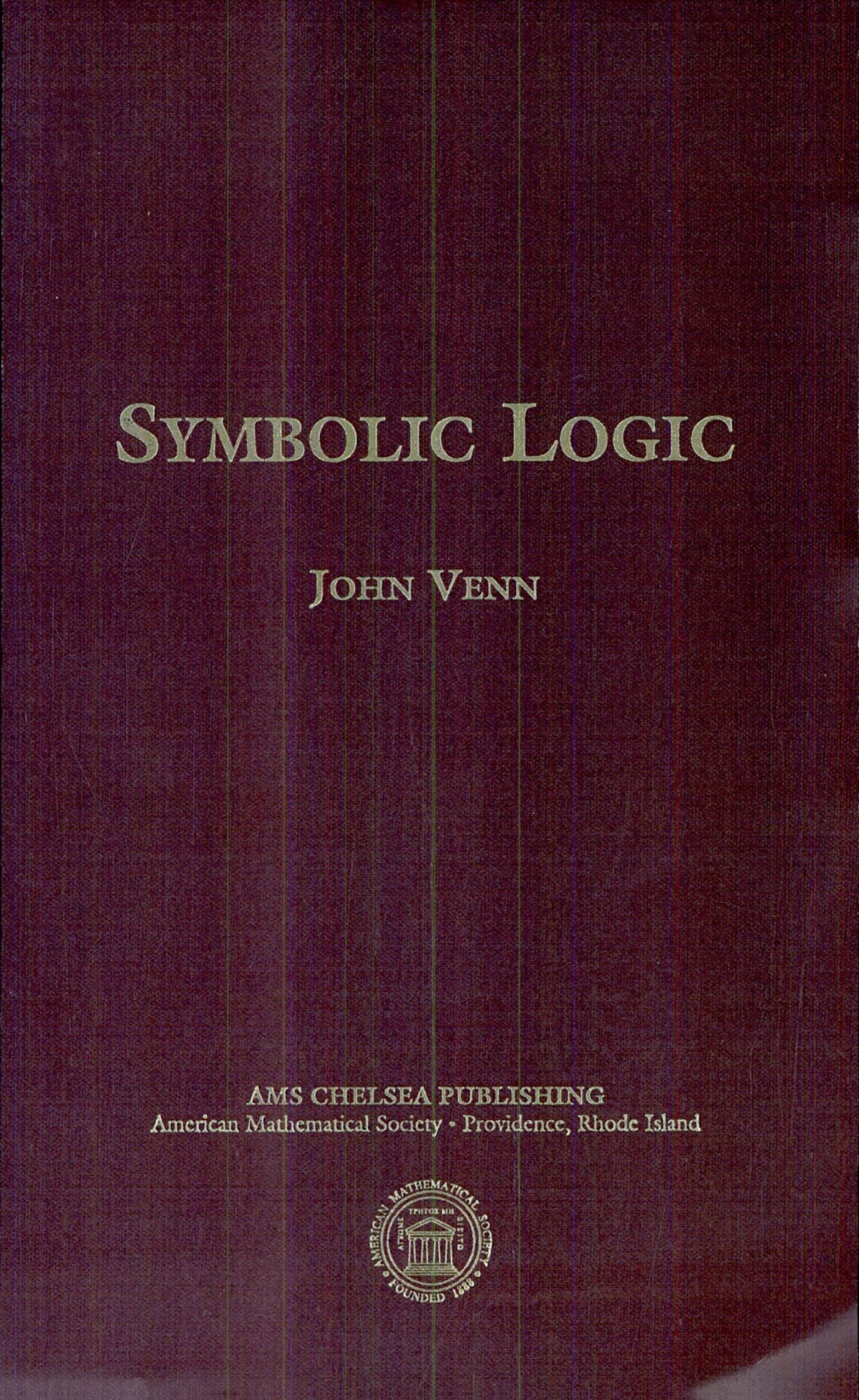 Symbolic Logic John Venn Venn John