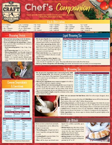 Chefs Companion A Quickstudy Laminated Reference Guide 2nd Edition Cynthia Parzych