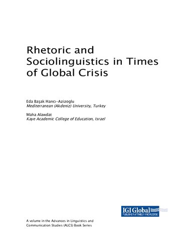 Rhetoric And Sociolinguistics In Times Of Global Crisis Eda Baak Hancazizoglu