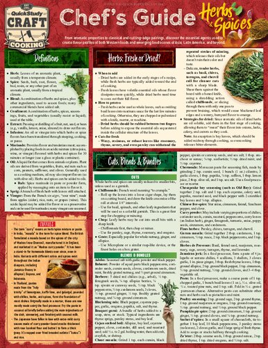Chefs Guide To Herbs Spices A Quickstudy Laminated Reference Guide Jay Weinstein
