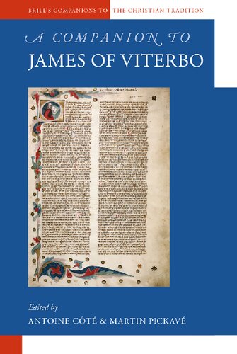 A Companion To James Of Viterbo Antoine Ct Martin Pickav