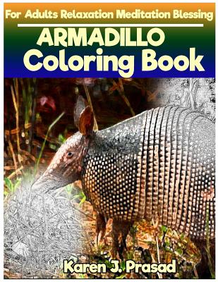 Armadillo Coloring Book For Adults Relaxation Meditation Blessing Sketches Coloring Book Grayscale Images Karen J Prasad