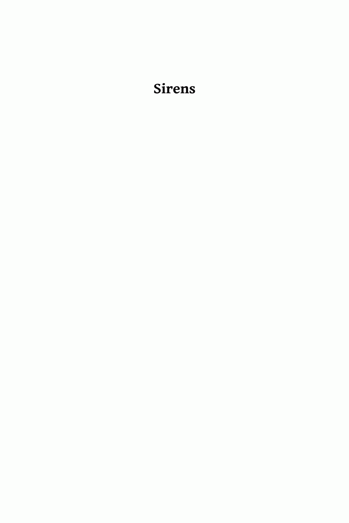 Sirens Michael Bull