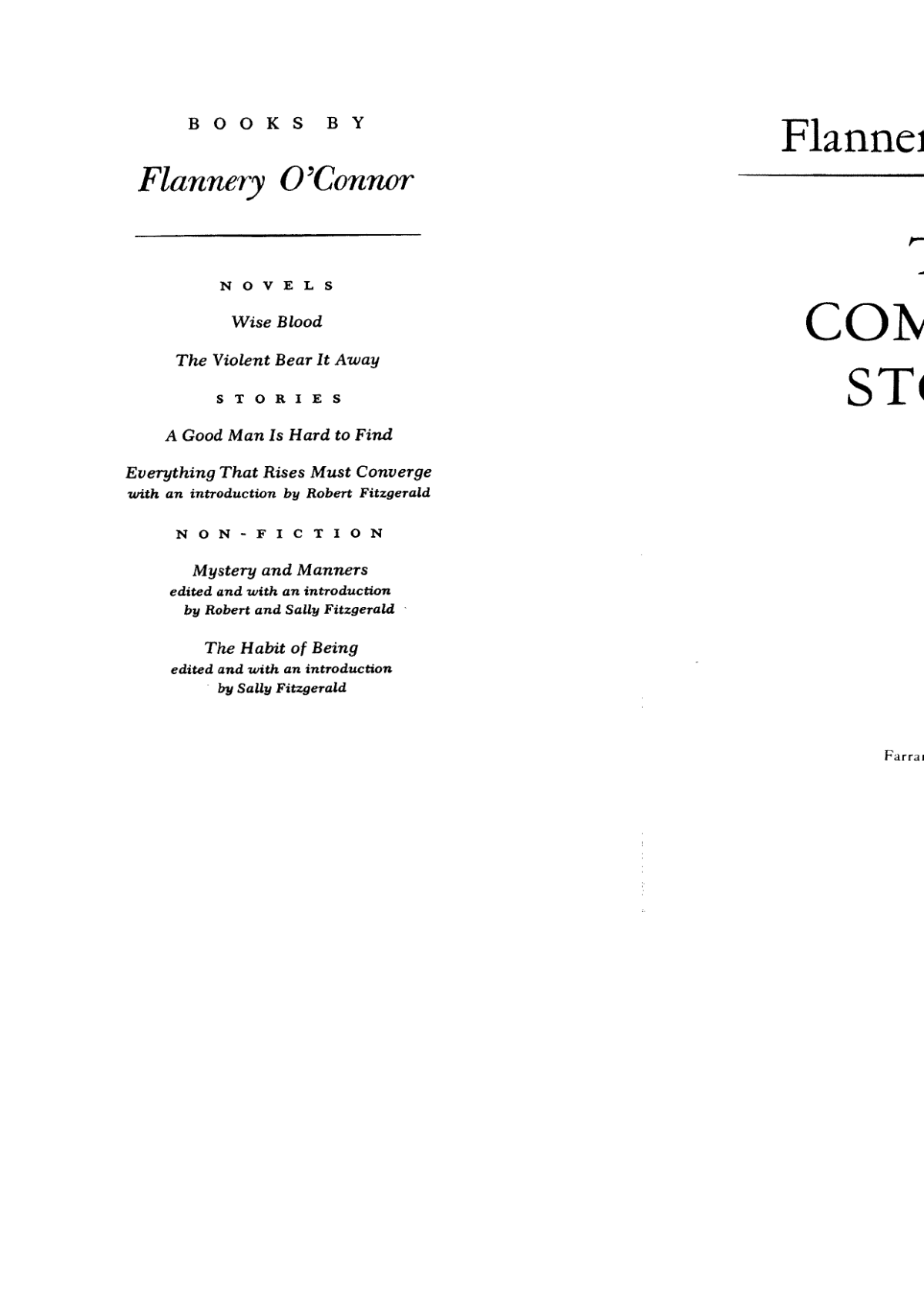 The Complete Stories Flannery Oconnor Robert Giroux
