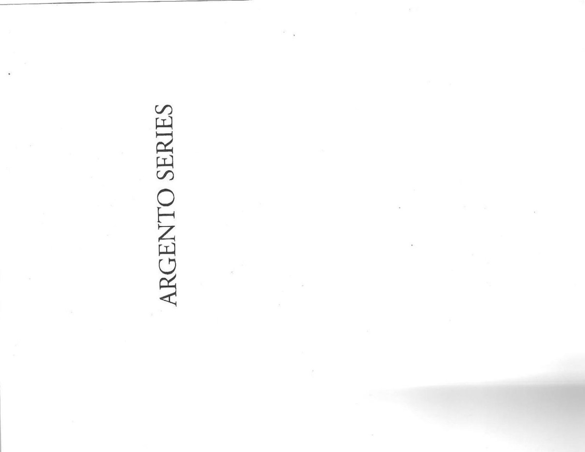 Argento Series 1st Edition Kevin Killian