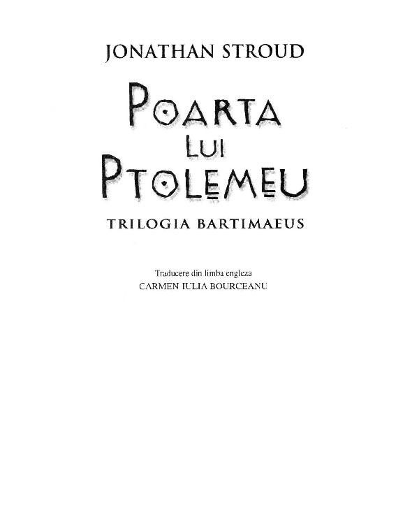 Poarta Lui Ptolemeu Jonathan Stroud